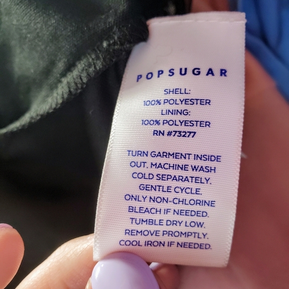 NWT POPSUGAR “Lucky Star” Black Metallic Gold Stars Keyhole Back Dress Medium - Picture 10 of 17